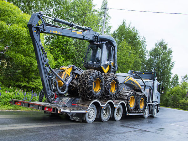 Перевозка лесозаготовительной техники тралом-2